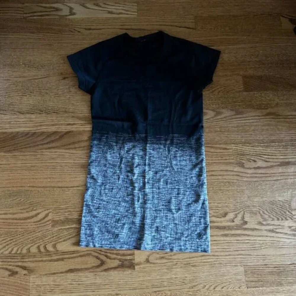 Lululemon Swiftly Tech Short Sleeve Shirt Hip Length Black and Gray 4